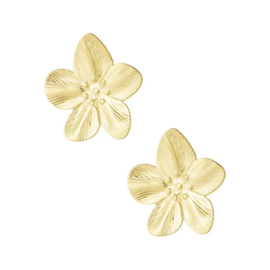 Stainless steel oorbellen flower
