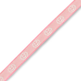 Tekstlint Smiley pink 1 meter