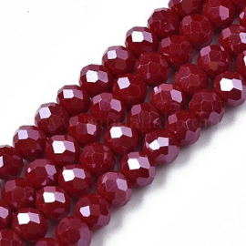 Facet kralen red 4mm 50 st