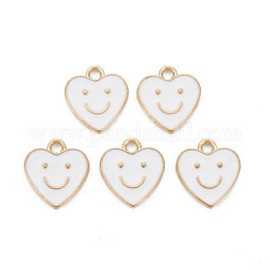Bedel emaille smiley hart white