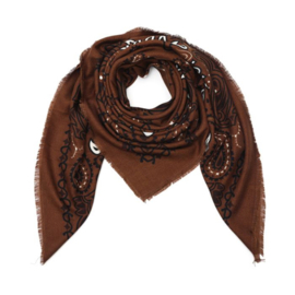 Paisley sjaal coffee brown