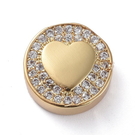 Zirconia hart goldcolour per stuk