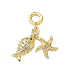 Zirconia 18kt bedels Fish