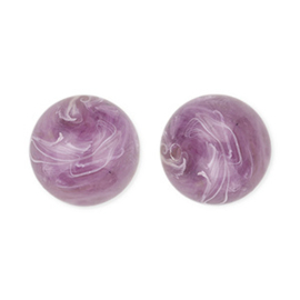 Acryl kralen gemstone purple brown round 12mm per stuk