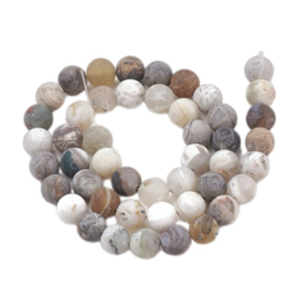 Streng  natuursteen kralen Bamboo Agate 4mm