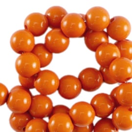 6 mm kralen van acryl shiny Rusty orange 12 gr.  (100 st.) 77770