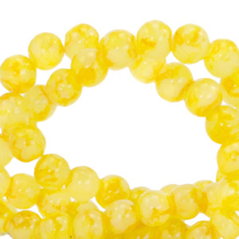 Glaskralen 4 mm gemêleerd Fresia Yellow 67386 50 st.