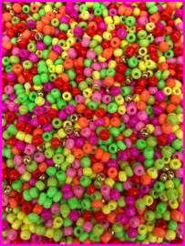 Rocailles NEON mix 3 mm 10 gram