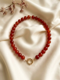 Glaskralen Red 12mm 50 st.