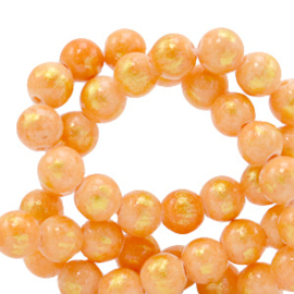 Natuursteen kralen calciet 4mm Orange-gold per 10 st