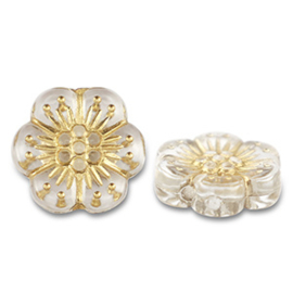 Boho kralen met goldcolour randje
