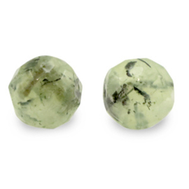 8 mm Natuur steen Kralen Rond Facet geslepen Olive Green per 10 stuks 71128