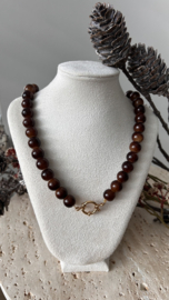 Glaskralen Brown 12mm 50 st.