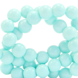 Glaskralen 4 mm opaque Soothing sea blue 66338 40 st.