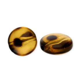 Acryl rondel luipaard print 16mm