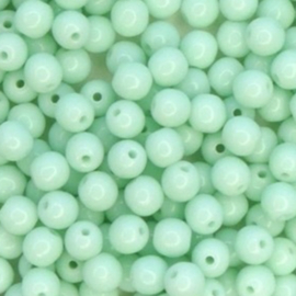 Tsjechische glaskralen Pastel Jade  4 mm 50 st.