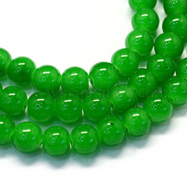 Imitatie Jade glaskralen streng green