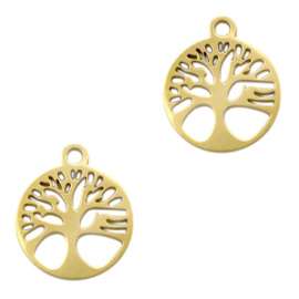 Bedels van Stainless steel Roestvrij staal (RVS) tree of life.