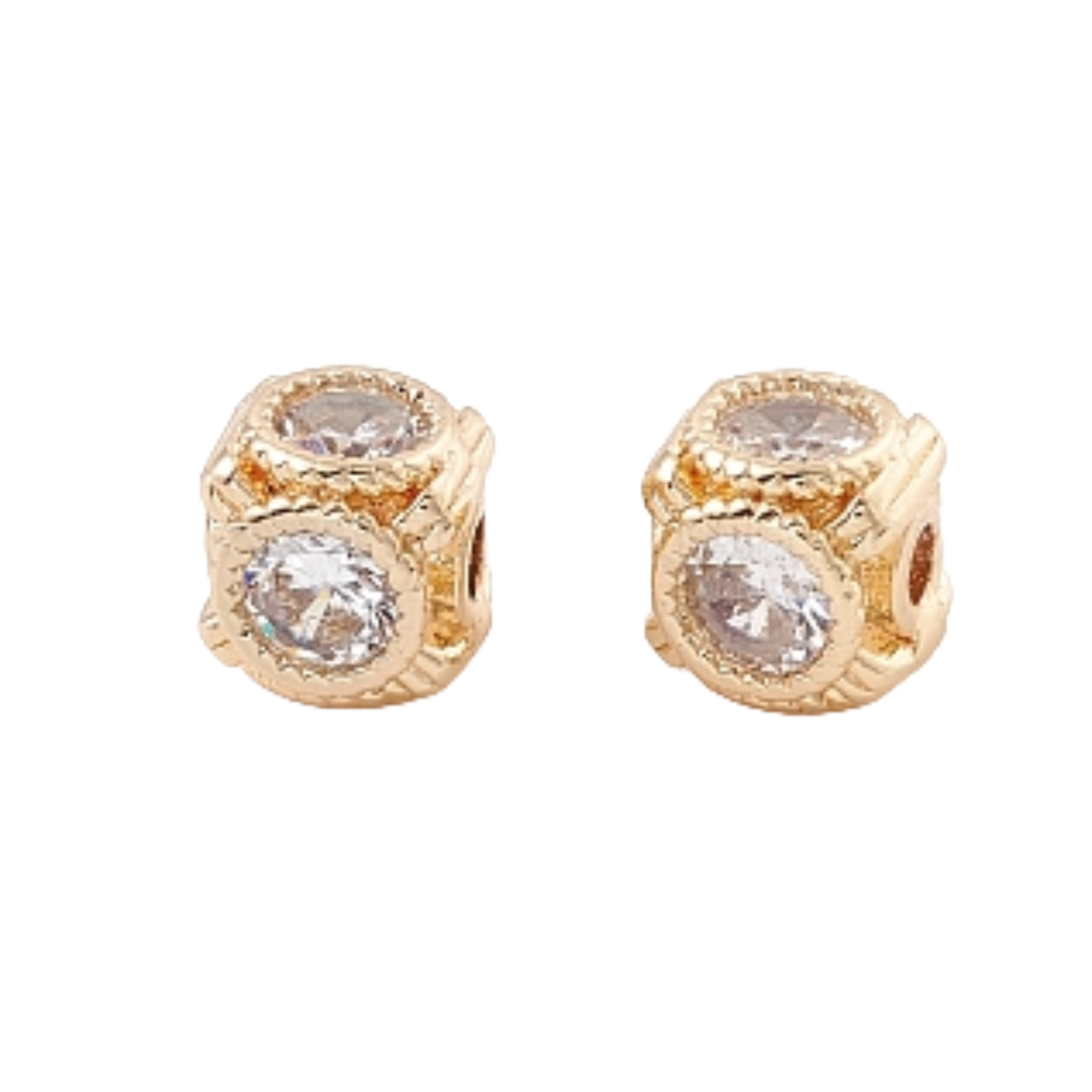 Zirconia Diamond goldcolour per stuk
