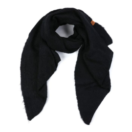 Warme wintersjaal navy