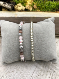 DIY Sieradenpakket Natuursteen Silvercoloured