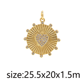 Bedel Zirconia 18 kt verguld met strass