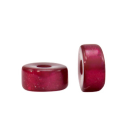 Super Polaris kralen disc 4mm Fuchsia red 70008 per stuk