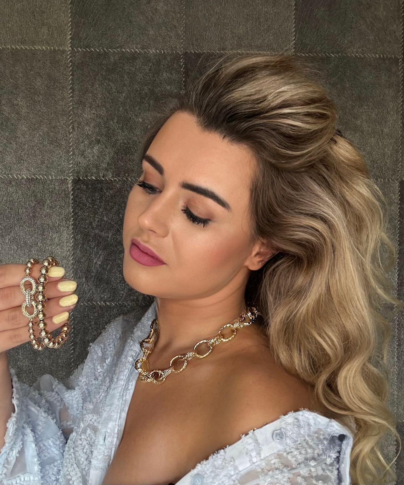 Handgemaakte Goldcolour grove schakel ketting