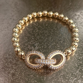 Exclusieve vergulde goldcolour Zirconia schakel