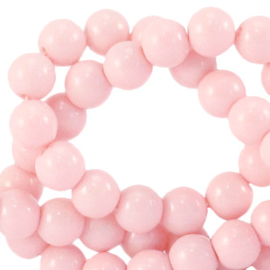 Glaskralen 4 mm opaque Blossom roze 66362 40 st.