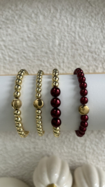 Acryl Parels dark red 6mm  25 st.