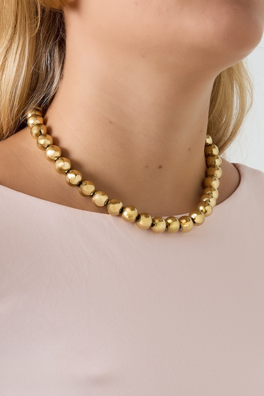 Stainless steel bolletjes ketting