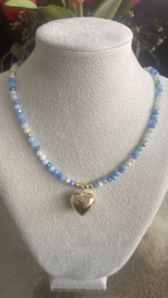 Handgemaakte hals ketting  Exclusieve vergulde goldcolour kralen