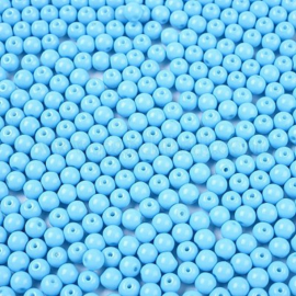 Glaskralen 4/5 mm opaque sky blue 50 st