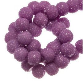 Sparkle beads 4 mm Purple  10 stuks