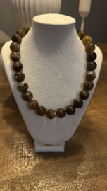 Acryl kralen gemstone brown 16mm per st.