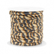 Elastisch stitched lint tiger Beige-Brown 70998 50cm
