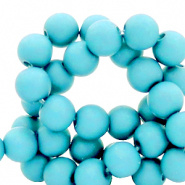 mm kralen van acryl matt Aquamarine blue 8 gram (ca. 200 st) 71351