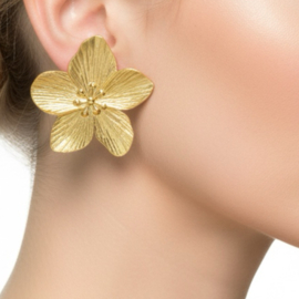 Flower oorbellen Stainless steel