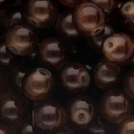 Glaskralen Brown 12mm 50 st.