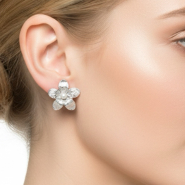 Flower oorbellen Stainless steel