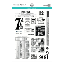 Spelbinders - Turn the Page Clear Stamp Set Keepsake Numbers by Esther Glas (STP-279)