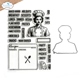Elizabeth Craft Designs - Let's Cook Stamp and Die Set - CSD395