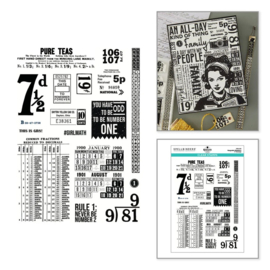 Spelbinders - Turn the Page Clear Stamp Set Keepsake Numbers by Esther Glas (STP-279)