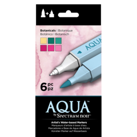 Spectrum Noir Aqua Markers 6 in een pak - Botanicals