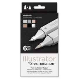 Spectrum Noir Illustrator 6 pennen set - Essentials