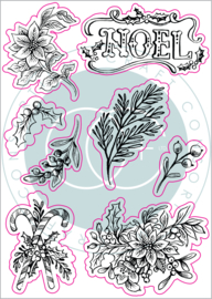 Craft Consortium -  Noel - Clear Stamps - Flora