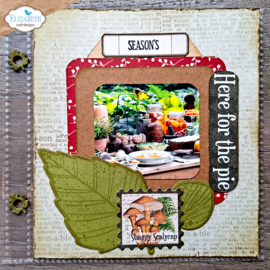Elizabeth Craft Designs - Every Day Memories - Seasonal Words & Leaves Stamp and Die Set - CSD465
