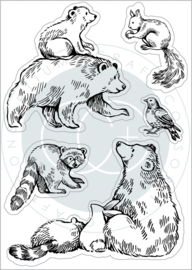 Craft Consortium - In The Forest - Clear Stamps - Bear