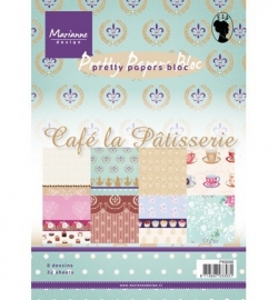 Marianne Design - Pretty Papers Bloc - Café la Pâtisserie